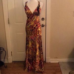 Niki by Niki Livas Exotic Animal Print Gown